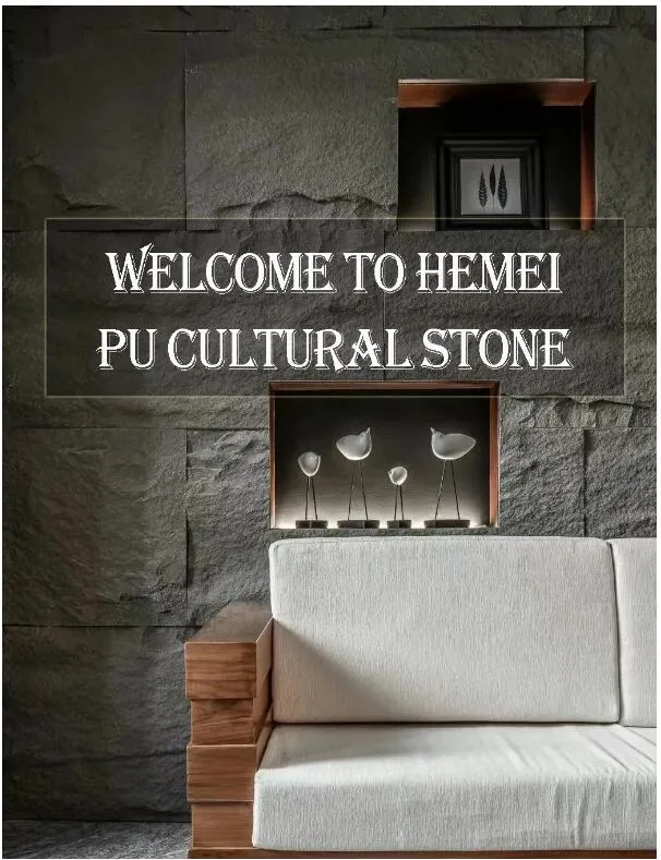 PU Mushroom Stone Panel Insulating Lightweight Faux Siding Panel Brick Wall Stone